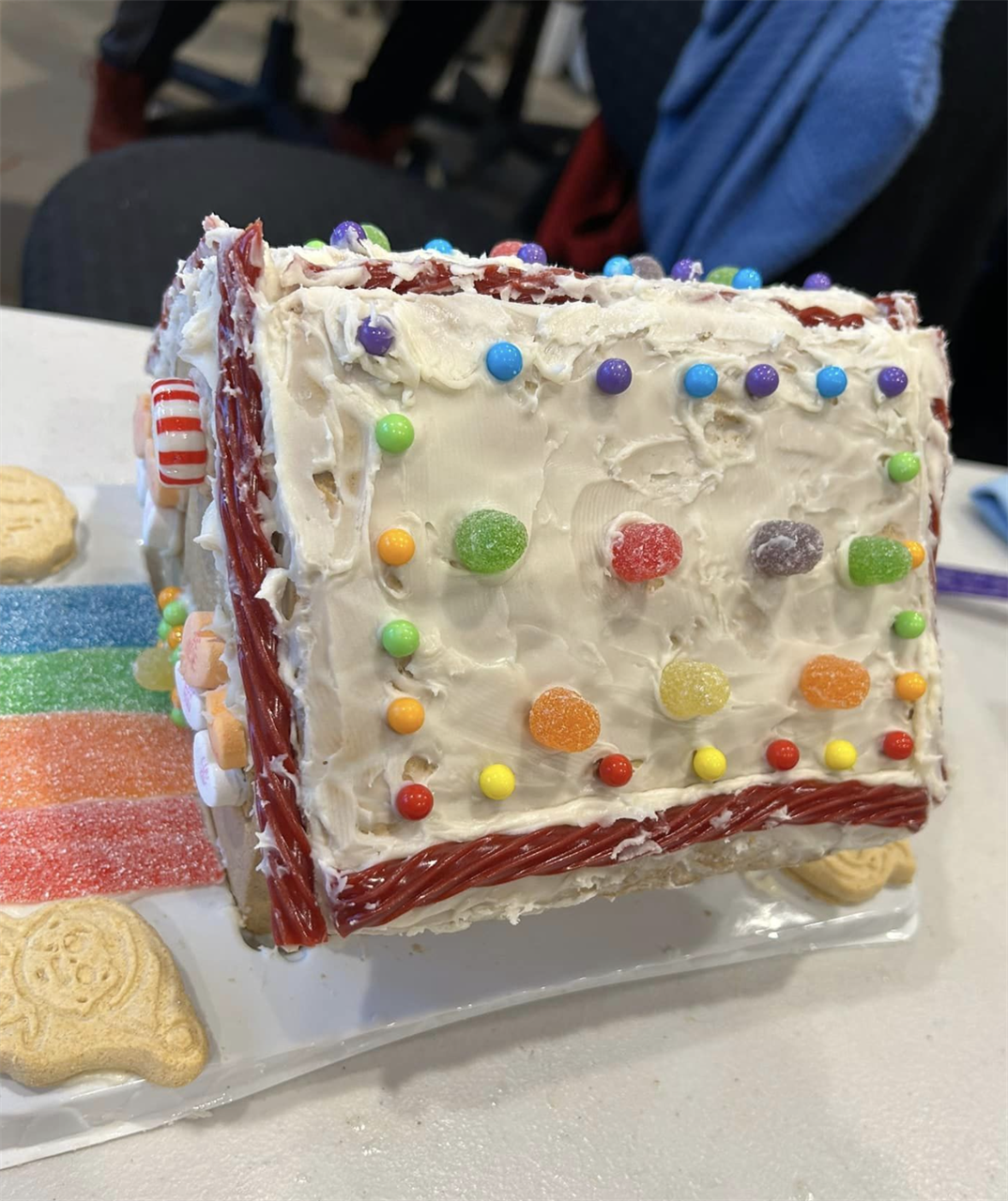 ginger bread house with frosting